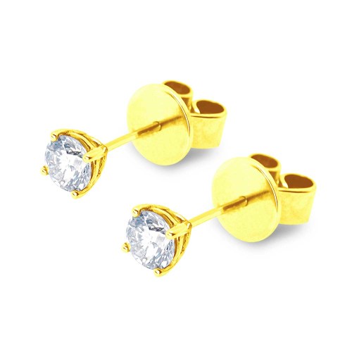Gyémánt fülbevaló - 3,3-3,5mm - arany
