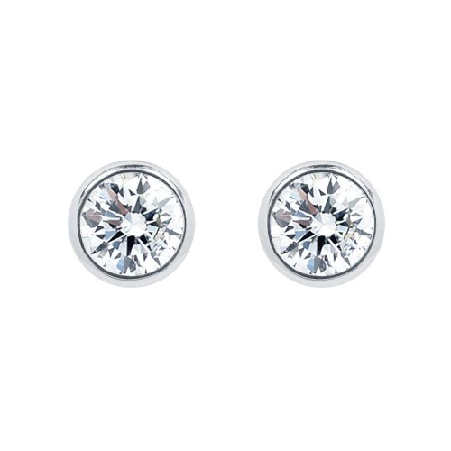 Gyémánt fülbevaló, fehérarany - 2,9-3,2mm