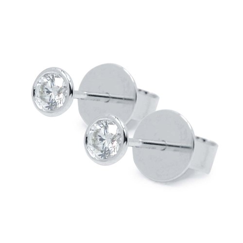 Gyémánt fülbevaló, fehérarany - 3,3-3,5mm