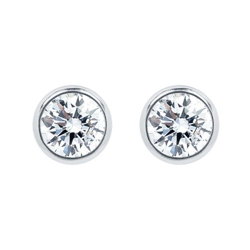 Gyémánt fülbevaló, fehérarany - 3,3-3,5mm