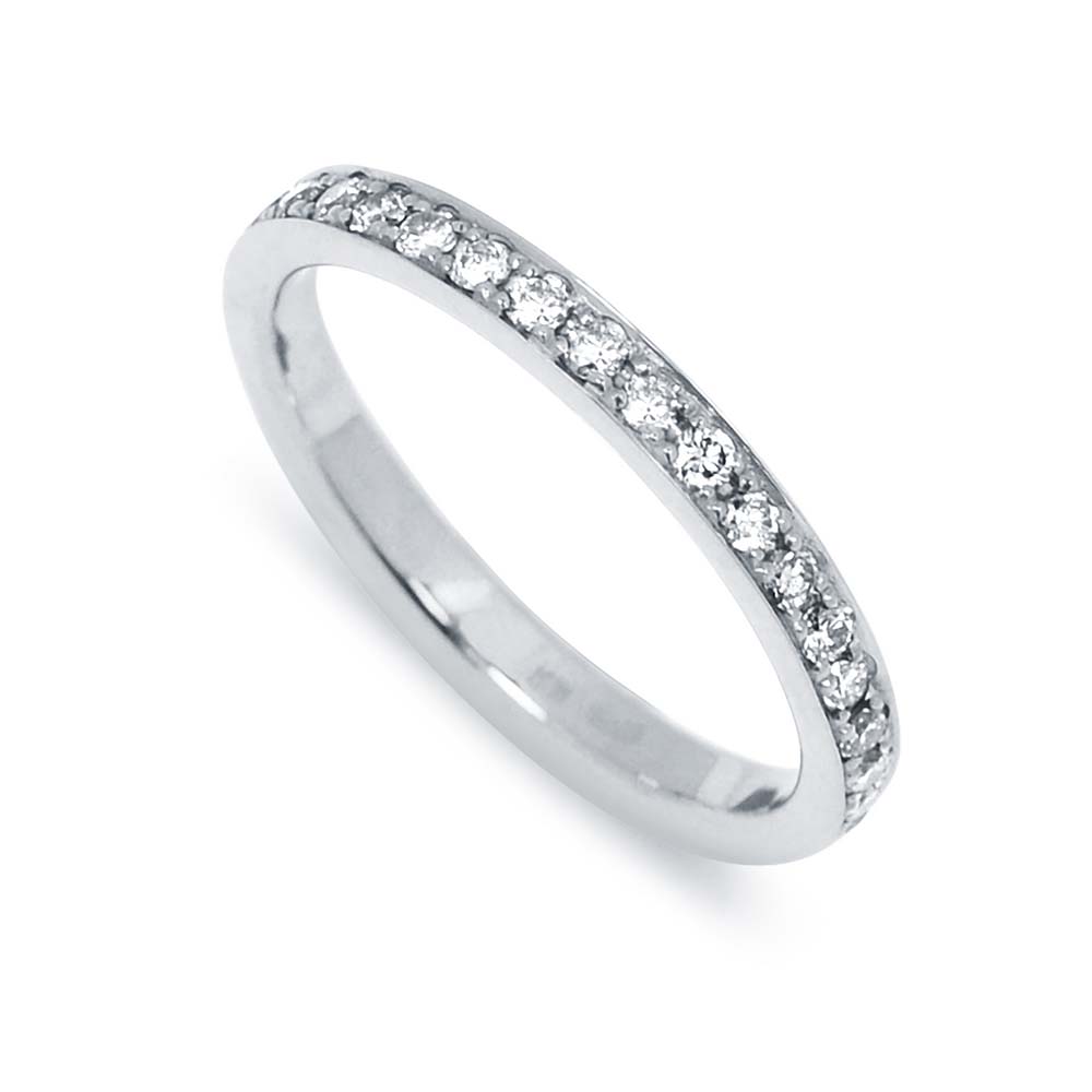 Körbe köves gyémánt gyűrű - 1,5mm - peremes