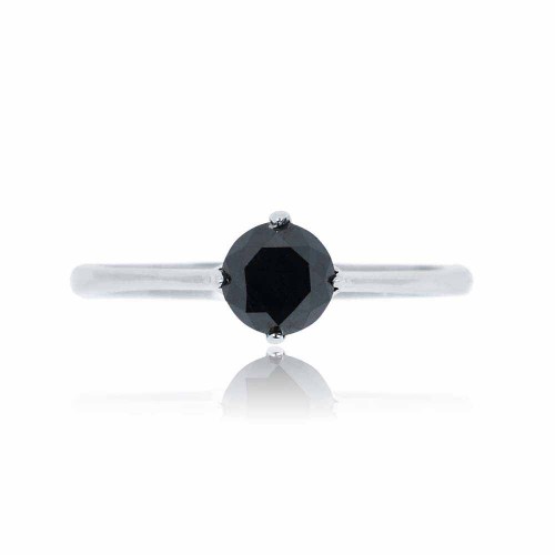 Fekete gyémánt eljegyzési gyűrű - 0,6-0,8ct