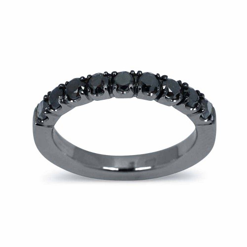 Körbe köves gyémánt gyűrű - 2,5mm fekete