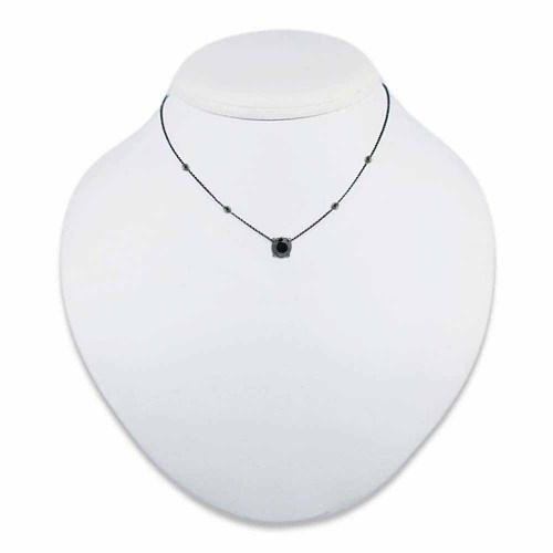 1 karátos fekete gyémánt nyaklánc