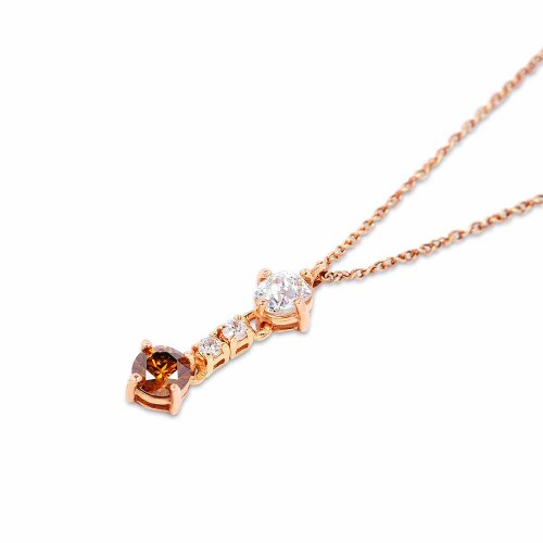 Brilla gyémánt nyaklánc  - rosegold - 0,5ct