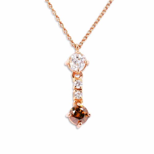 Brilla gyémánt nyaklánc  - rosegold - 0,5ct