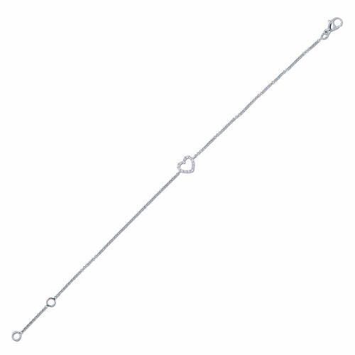 Karika gyémánt karlánc - Szív