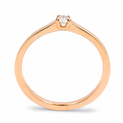 Gyémánt eljegyzési gyűrű - rosegold - 18K