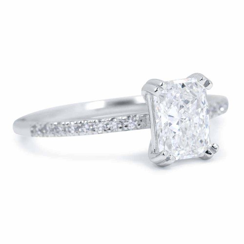 Gyémánt eljegyzési gyűrű - 1,1 karát - Radiant