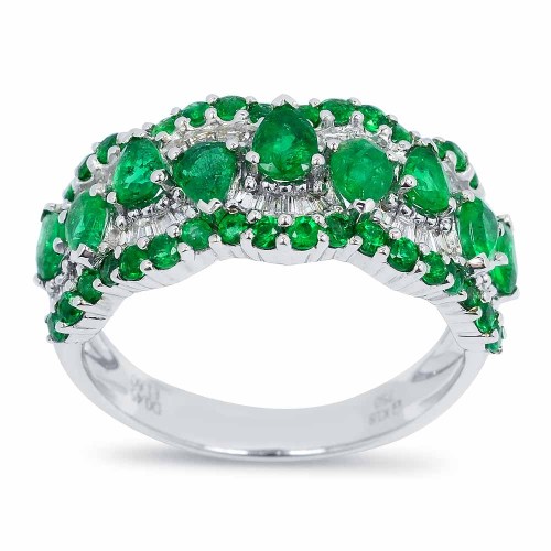 Gyémánt és smaragd gyűrű - Eternelle