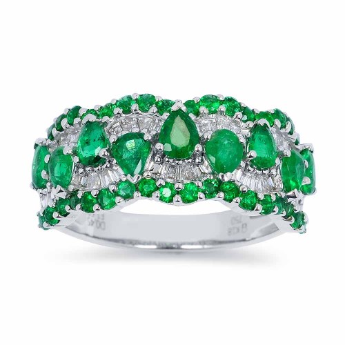 Gyémánt és smaragd gyűrű - Eternelle