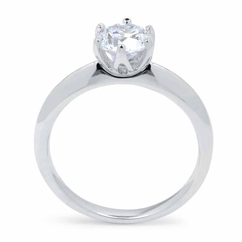 Gyémánt eljegyzési gyűrű - egy karát - hatkarmos