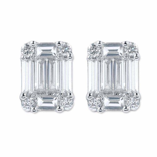 Baguette gyémánt fülbevaló - 0,6ct