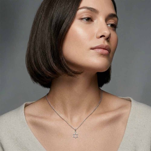 Dávid csillag medál gyémántokkal, 0,085ct