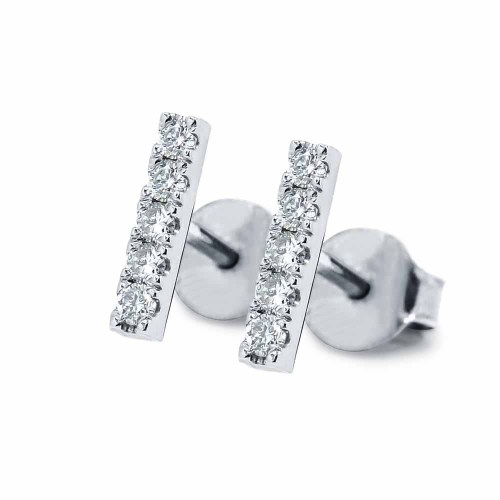 Gyémánt sor fülbevaló - 5 köves