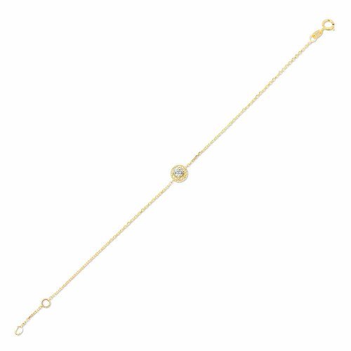 Gyémánt karlánc aranyból - Halo - 0,3ct