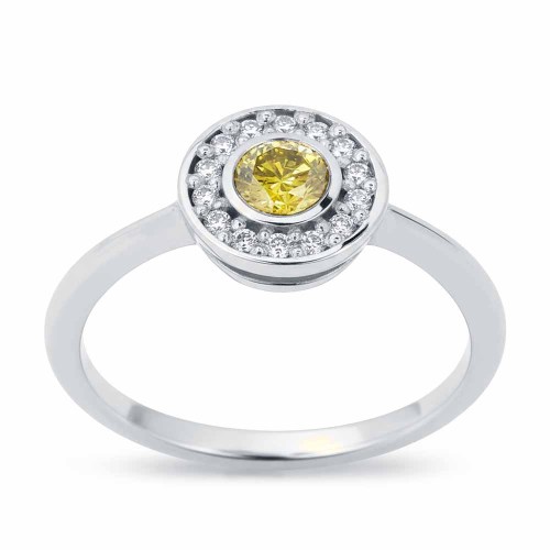 Sárga gyémánt eljegyzési gyűrű - Isola