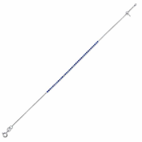 kék zafír soros karlánc