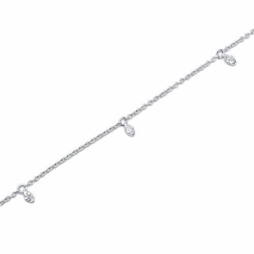 Gyémánt karlánc 18K fehér - 5 köves