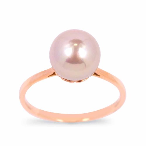 Rózsaszín gyöngy Classic gyűrű