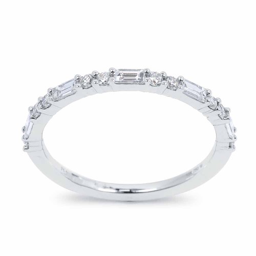 Bagett és brill gyémánt gyűrű - Amour