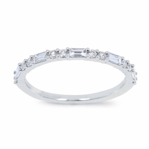 Bagett és brill gyémánt gyűrű - Amour