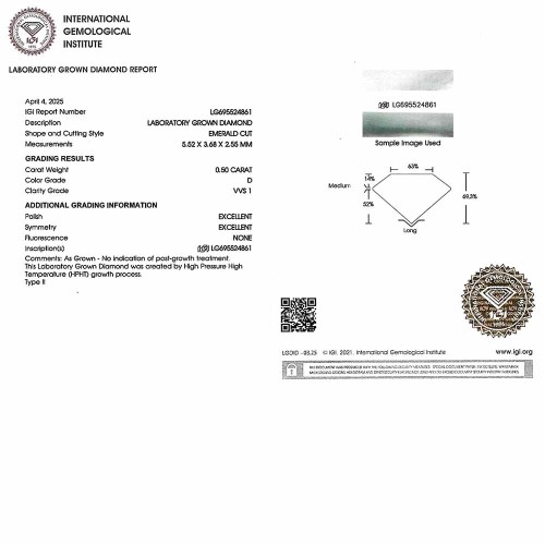 Gyémánt eljegyzési gyűrű - emerald cut - fehérarany