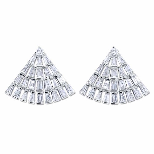 Gyémánt fülbevaló 18K - Piramide