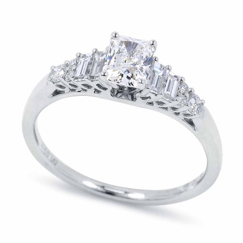 1 karátos gyémánt gyűrű - Radiant