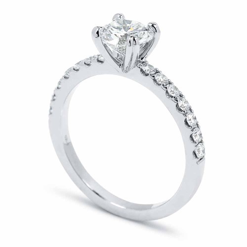 Gyémánt eljegyzési gyűrű - 1,3 karát - négykarmos