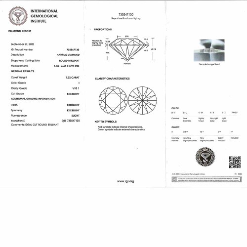 Gyémánt eljegyzési gyűrű - 1,3 karát - négykarmos