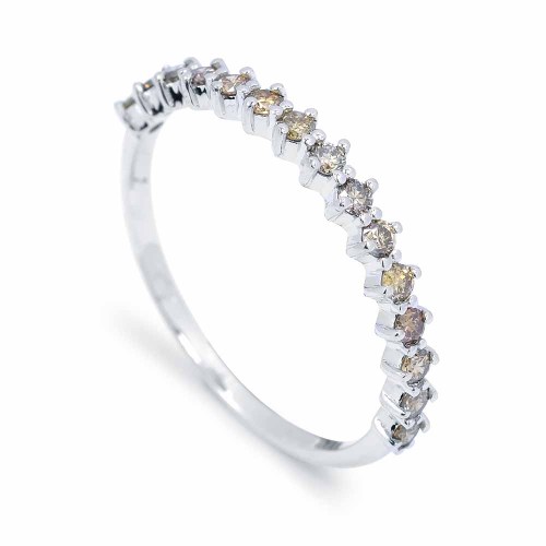 Gyémánt bogyós gyűrű - 15db - konyak