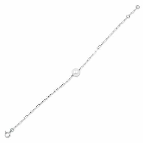 Igazgyöngy karlánc - fehérarany - láncszem
