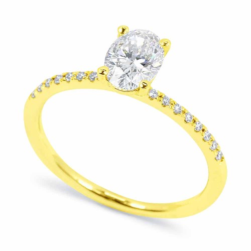 Gyémánt eljegyzési gyűrű - ovális 0,5ct - Celeste