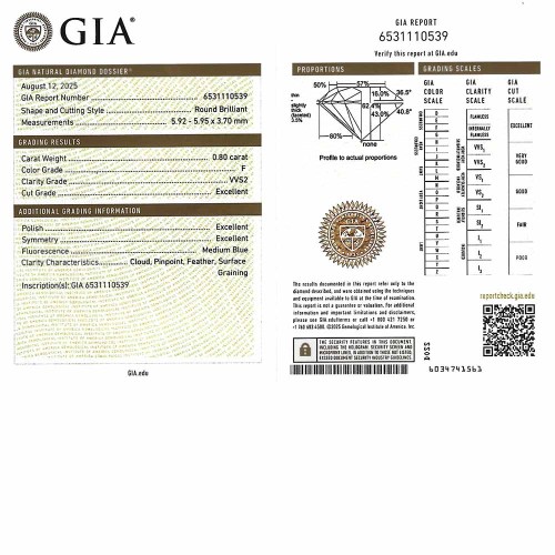 Gyémánt eljegyzési gyűrű - 0,85 karát - hatkarmos