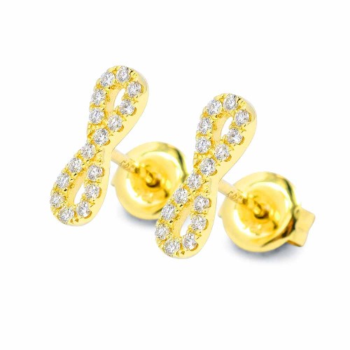 Gyémánt fülbevaló - 14K arany - Infinity