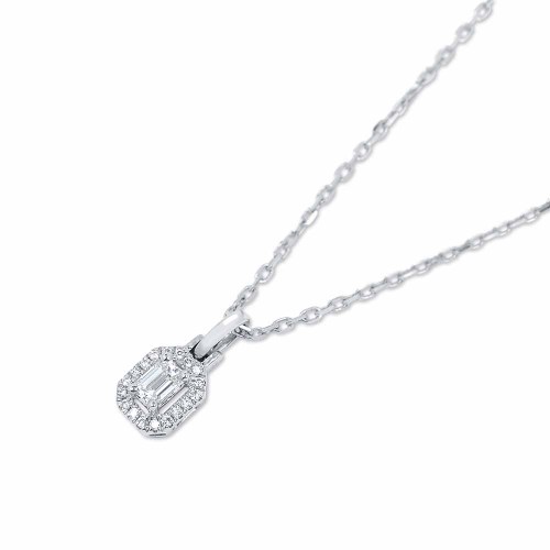 Emerald gyémánt medál - fehérarany