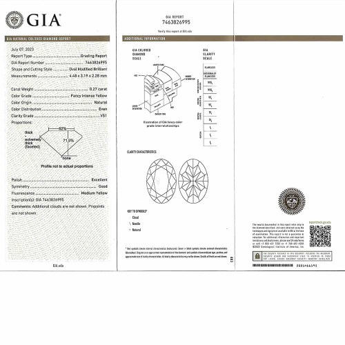 Ovális sárga gyémánt eljegyzési gyűrű - Camille