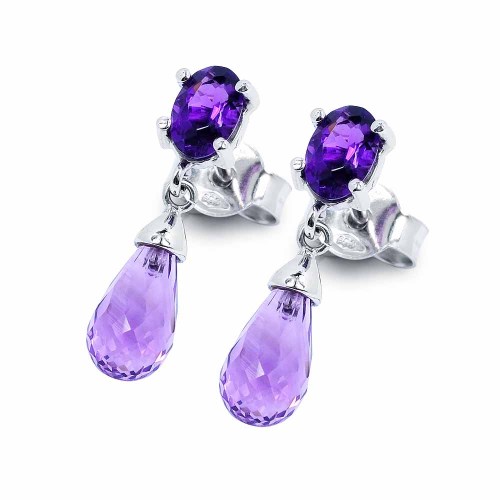 Csepp ametiszt fülbevaló - Inessa