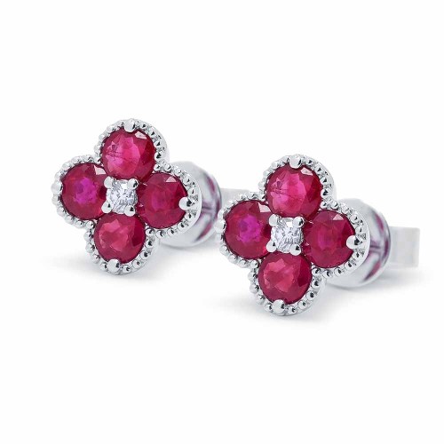 Rubin és Gyémánt fülbevaló - Cascade