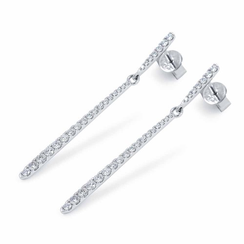 Gyémánt fülbevaló 18K - Drops