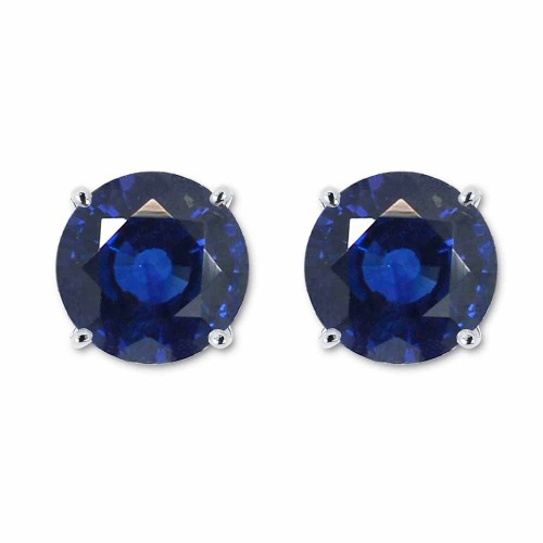 Zafír fülbevaló - fehérarany