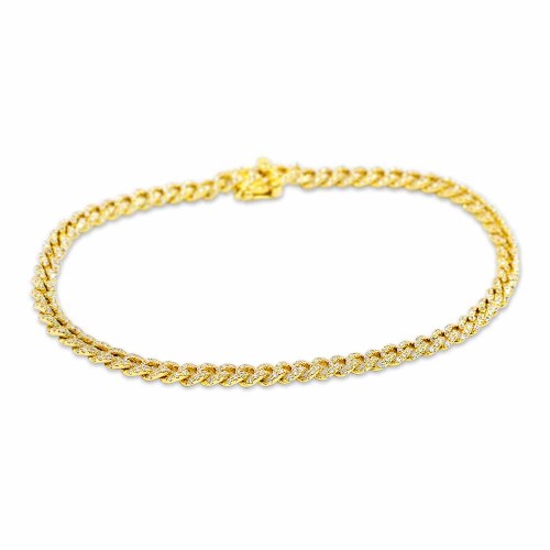 Gyémánt karkötő - arany - Cuban