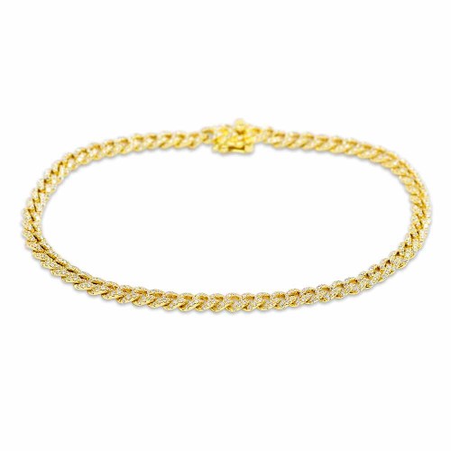 Gyémánt karkötő - arany - Cuban