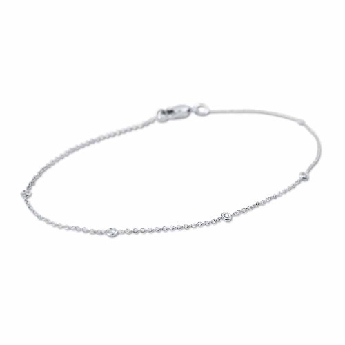 Gyémánt karlánc - 18K fehérarany - 0,229ct