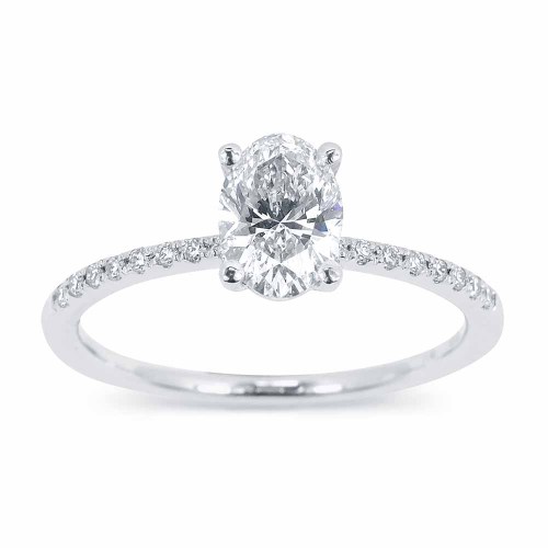 Gyémánt eljegyzési gyűrű - ovális 0,9ct - Celeste