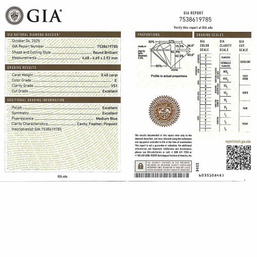 Hatkarmos gyémánt eljegyzési gyűrű - 0,5-0,6 karát