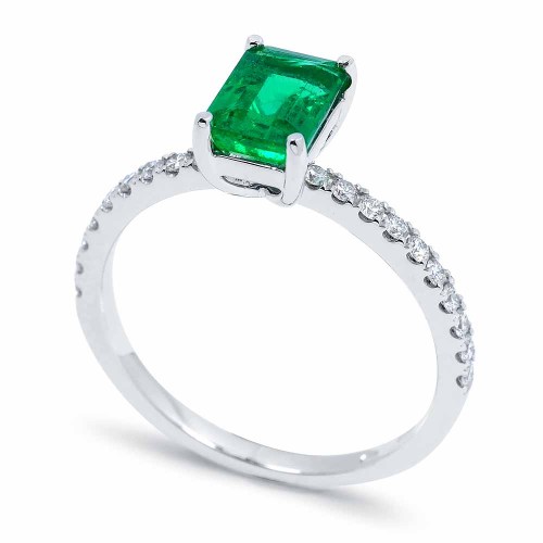 Smaragd gyűrű - 1,1 karát