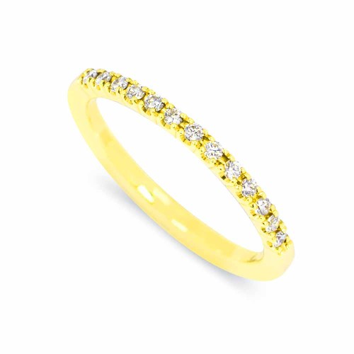 Gyémánt soros gyűrű - 1,5mm - arany - 13-15db