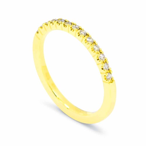 Gyémánt soros gyűrű - 1,5mm - arany - 13-15db